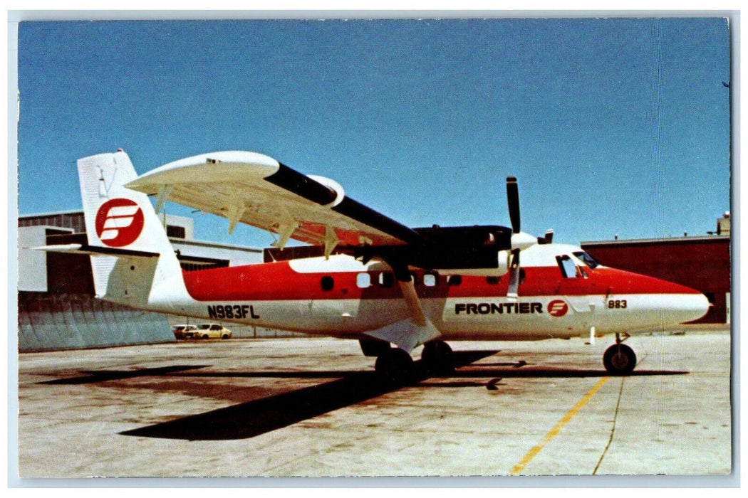 c1960's Frontier De Havilland Twin Otter (C/N 339) Airplane Vintage Postcard