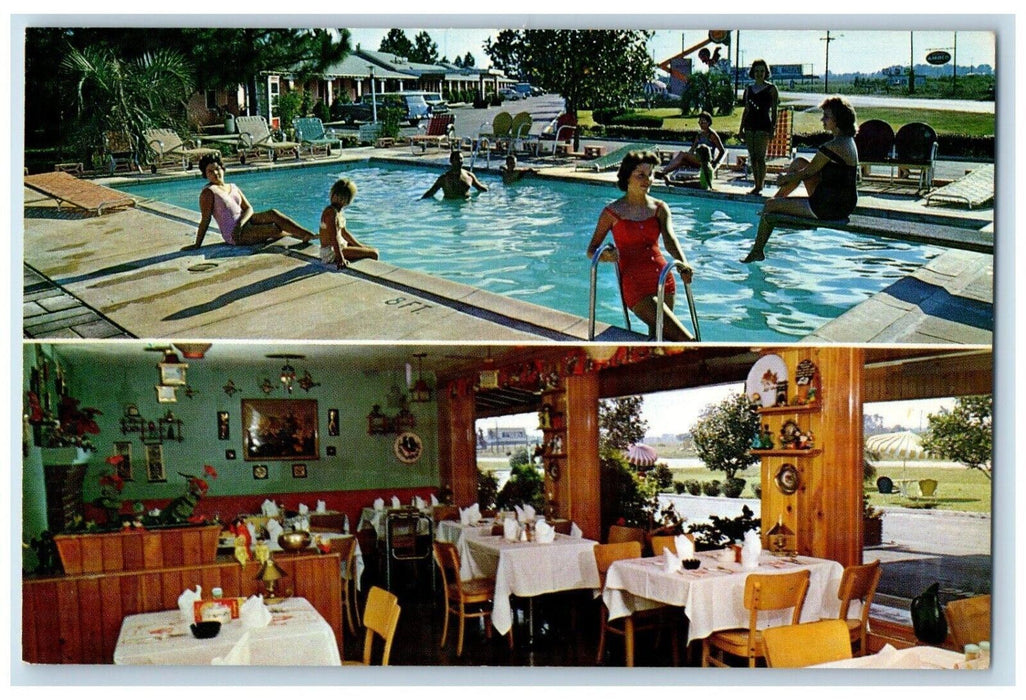 1961 Gamecock Motel And Dining Room Sante South Carolina SC Vintage Postcard