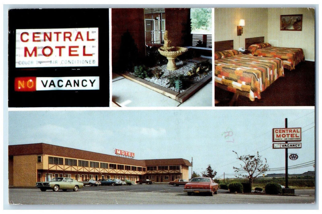 1988 Multiview of Central Motel, Altamont Blvd Frackville PA Postcard