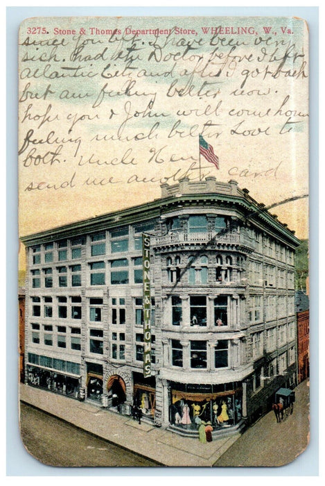 1907 Stone And Thomas Department Store Wheeling West Virginia WV Postcard