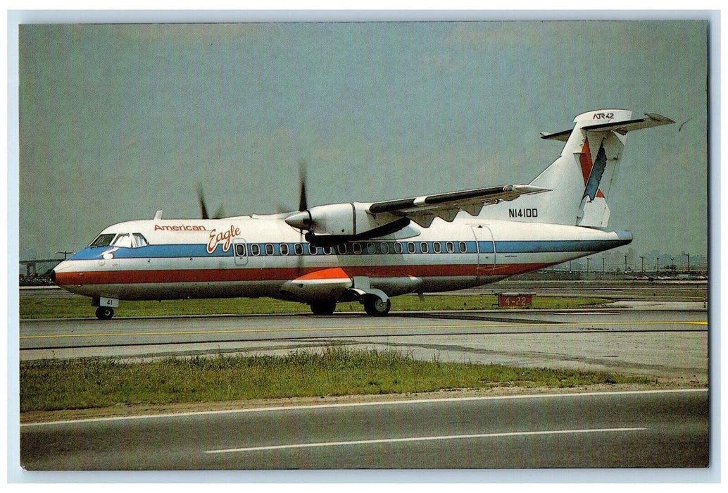 1986 American Eagle N14100 c/n 015 Airplane at NY RK No.1 Aviation Postcard