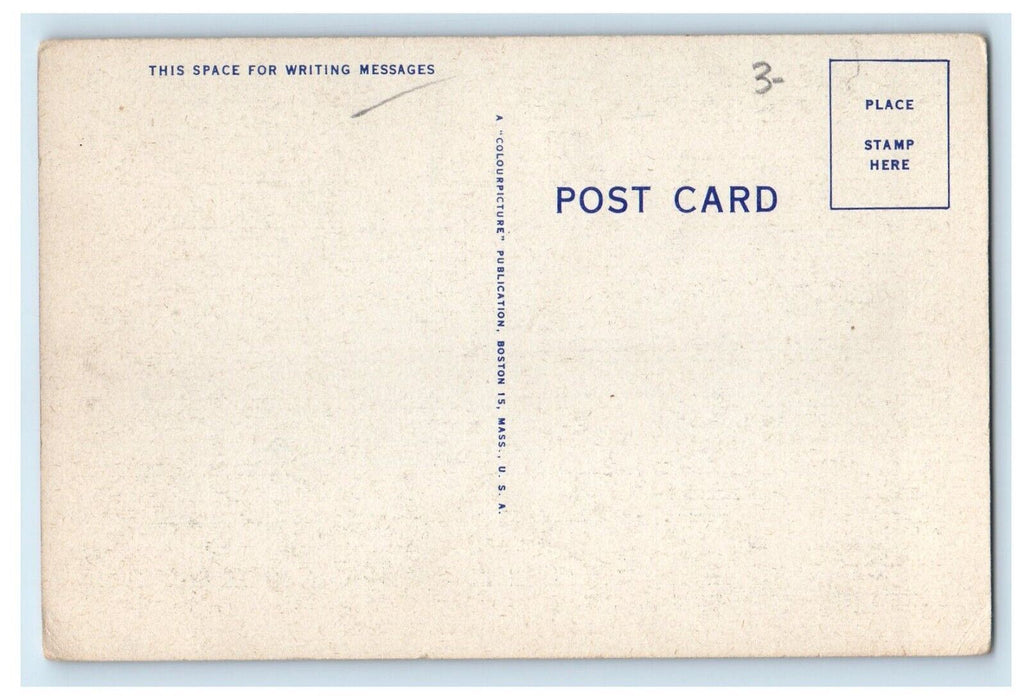 c1930's Greetings From Westfield NY, Silver Moonlight Night Moon Sea Postcard