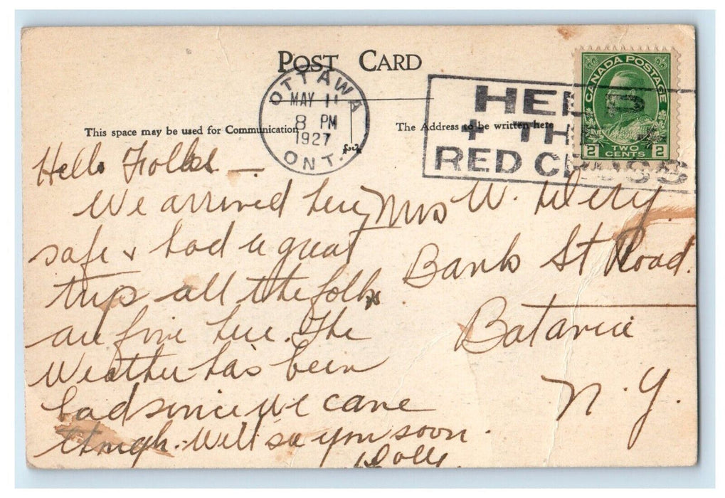 1927 College Notre Dame College Building Street View Hull Quebec Canada Postcard