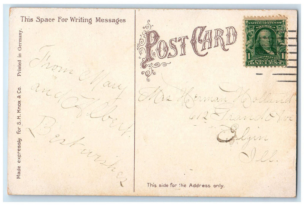 c1910 D.C. Cook Publishing Co. Elgin Illinois IL Antique Posted Postcard