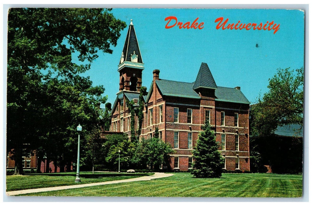 c1950s Drake University Administration Building Des Moines IA Antique Postcard