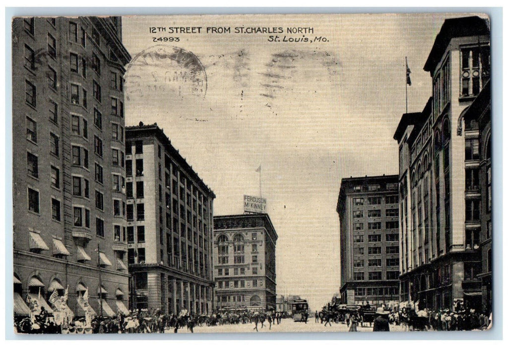 1912 12th Street from St. Charles North St. Louis Missouri MO Postcard