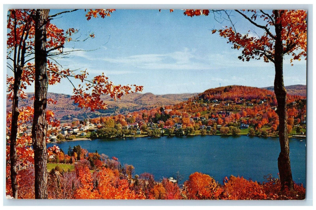 1963 From The Lookout Ste. Adele En Haut In The Laurentians Canada Postcard