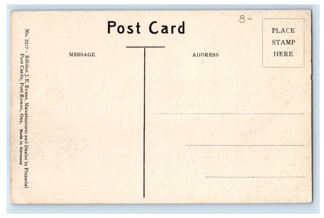 c1910's Drug Grocery Store Hardware Sign Cars Ridgeway Ontario Canada Postcard