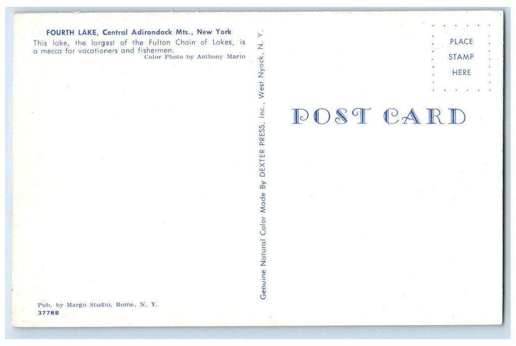 c1960s Two Airplanes at Fourth Lake, Central Adirondack Mts. NY Postcard