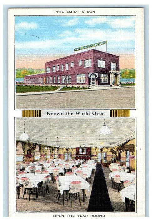c1930's Phil Smidt & Son And Dining Room Roby Indiana IN Vintage Postcard