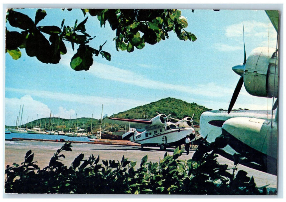 c1970s Airplanes, Antilles Airboat Terminal St. Thomas US Virgin Island Postcard