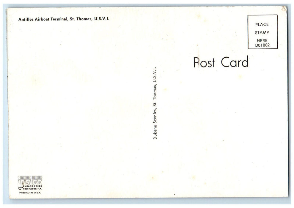 c1970s Airplanes, Antilles Airboat Terminal St. Thomas US Virgin Island Postcard