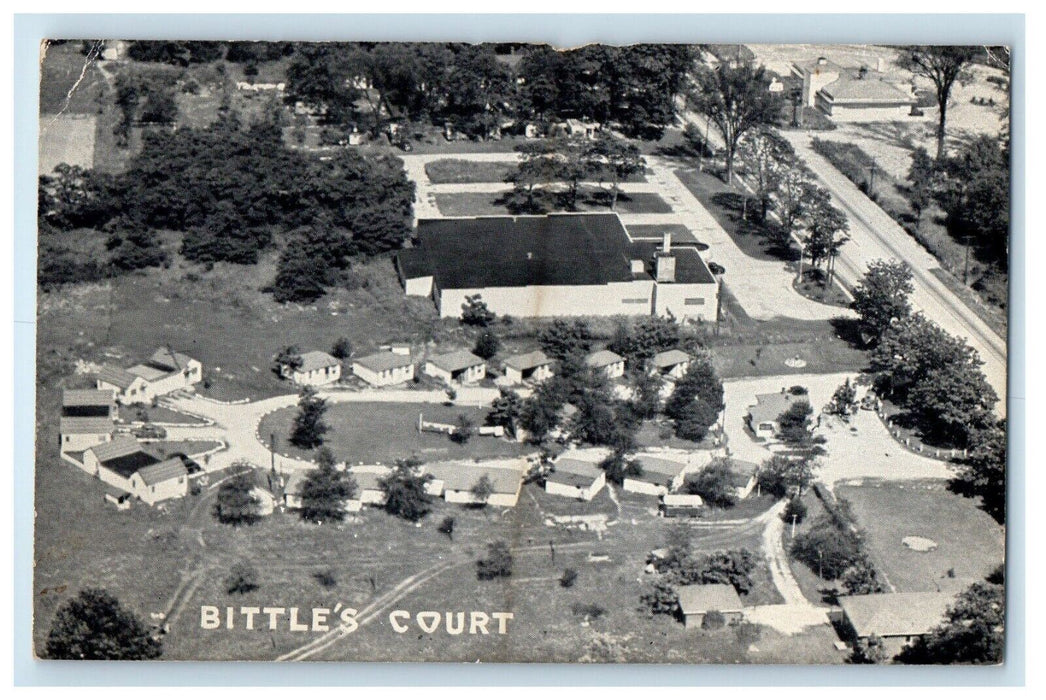 Aerial View Of Bittle's Court Indianapolis Indiana IN Unposted Vintage Postcard