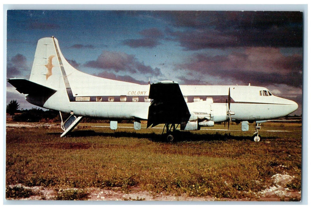 c1970s Colony M-404 Airplane, The International Airlines Museum Postcard