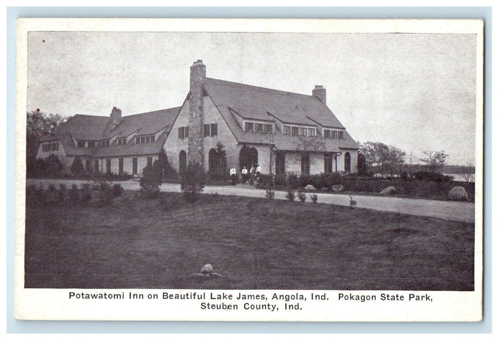 Potawatomi Inn Pokagon State Park Steubun County Indiana IN Vintage Postcard