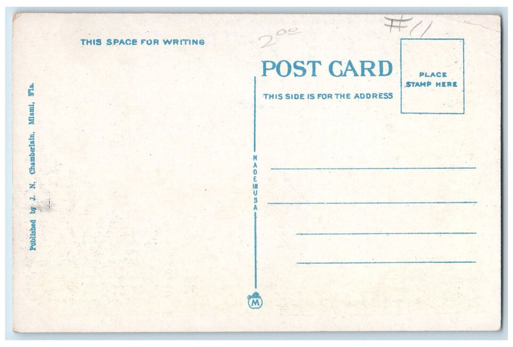 c1920's Spanish Adobe Style Glenn Curtis Home Hialeah Florida FL Postcard