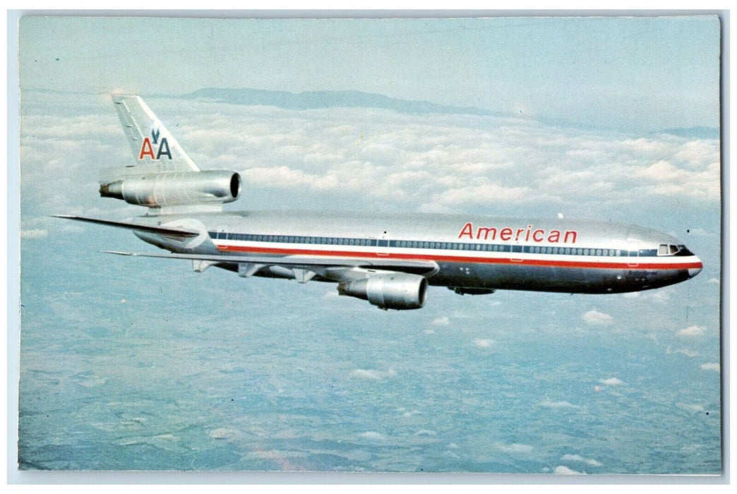 c1950's American Airlines DC-10 Luxury Liner Airplane, Dexter Press Postcard