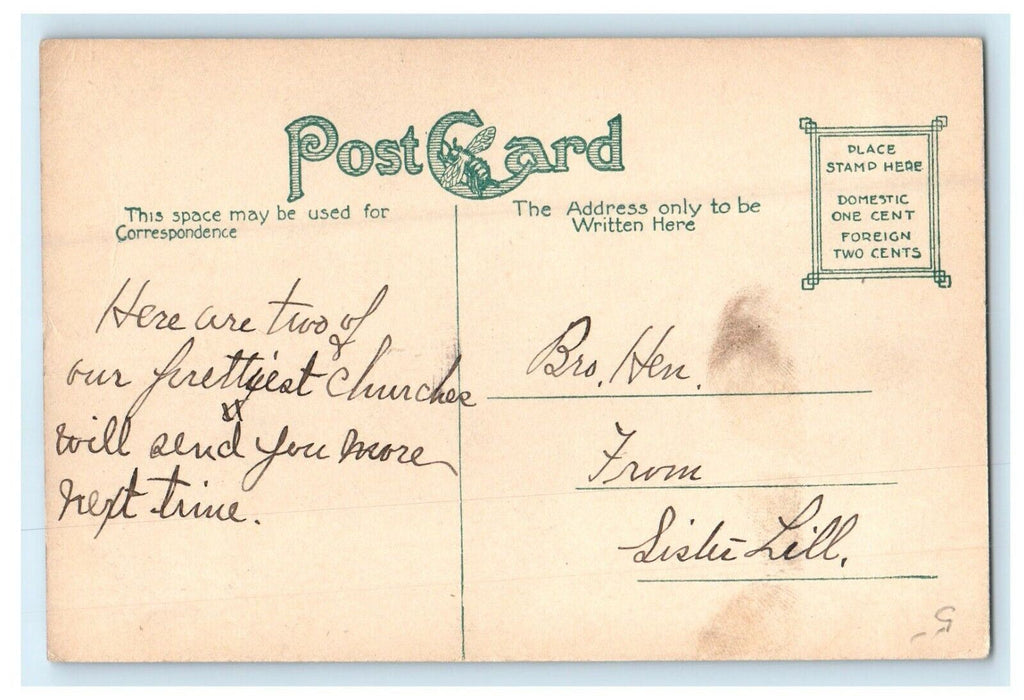 c1910 St. John's Episcopal Church North Adams Massachusetts MA Antique Postcard