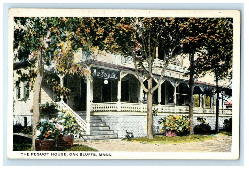 c1914 The Pequot House, Oak Bluffs, Massachusetts MA Antique Postcard
