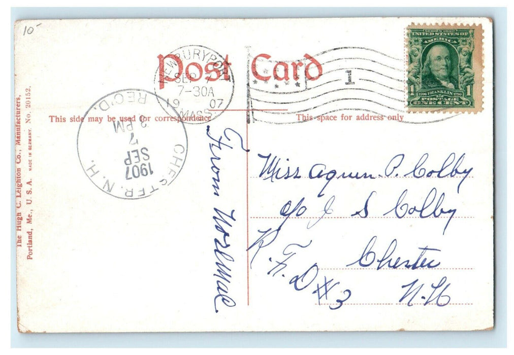 c1907 Plum Island Pavillion, Plum Island, Massachusetts MA Antique Postcard