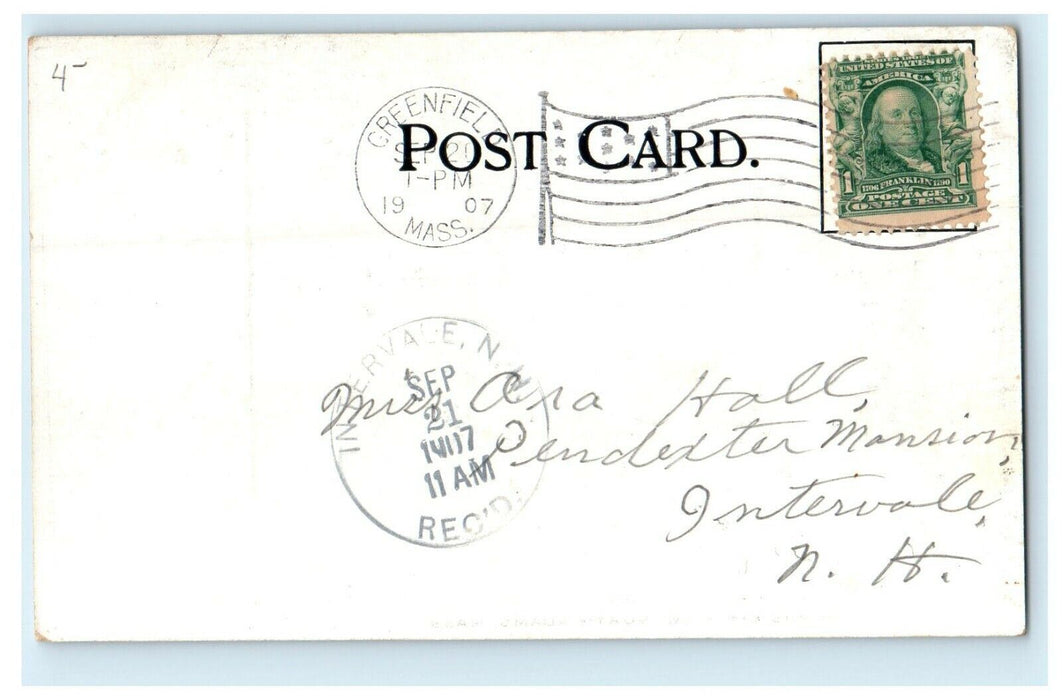 1907 Birds Eye View North Adams Massachusetts MA Antique Postcard