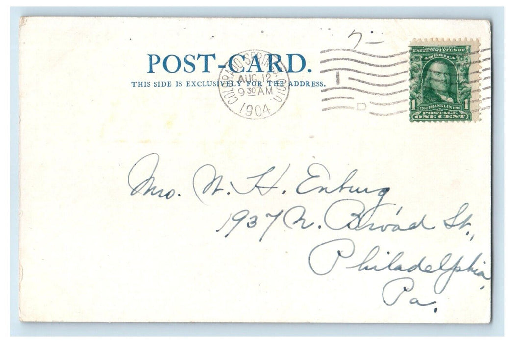 1904 Bird's Eye View And The Antlers Building Colorado Springs CO Postcard