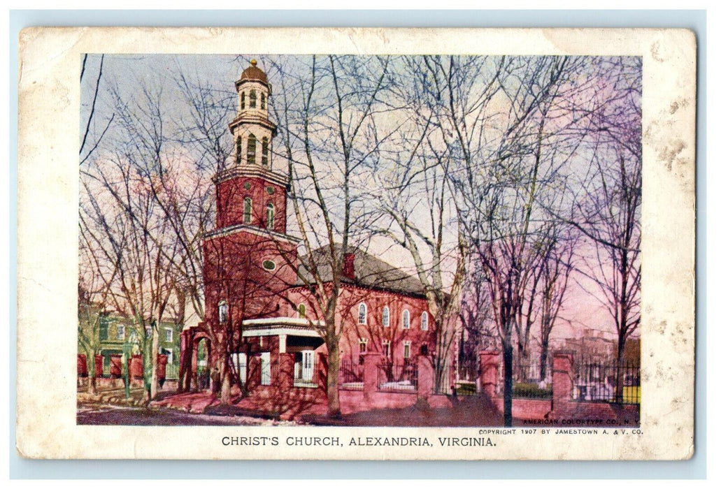 1907 Christ's Church Alexandria Virginia VA Jamestown Exposition Postcard