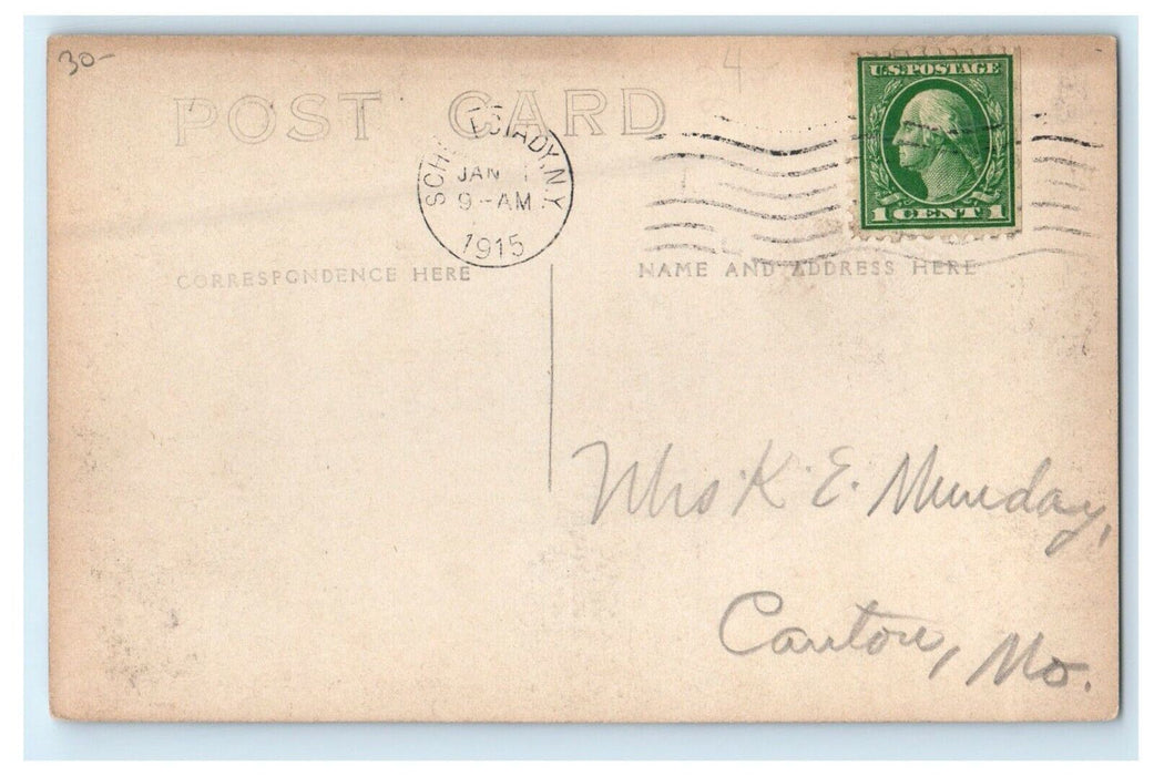 1915 Greetings From Berkshire Massachusetts MA RPPC Photo Antique Postcard