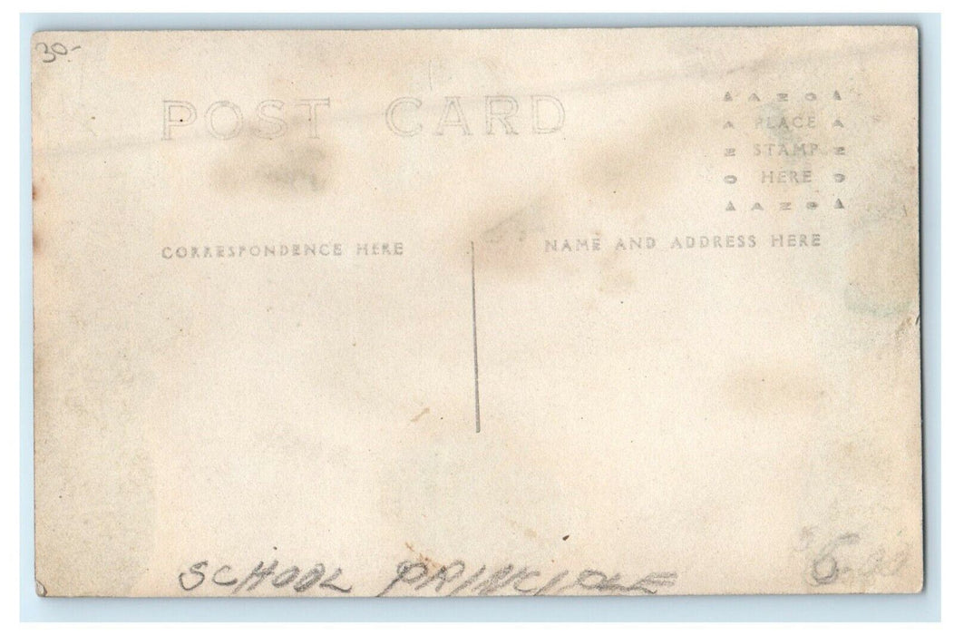 c1910's School Principal Office Interior RPPC Photo Antique Postcard