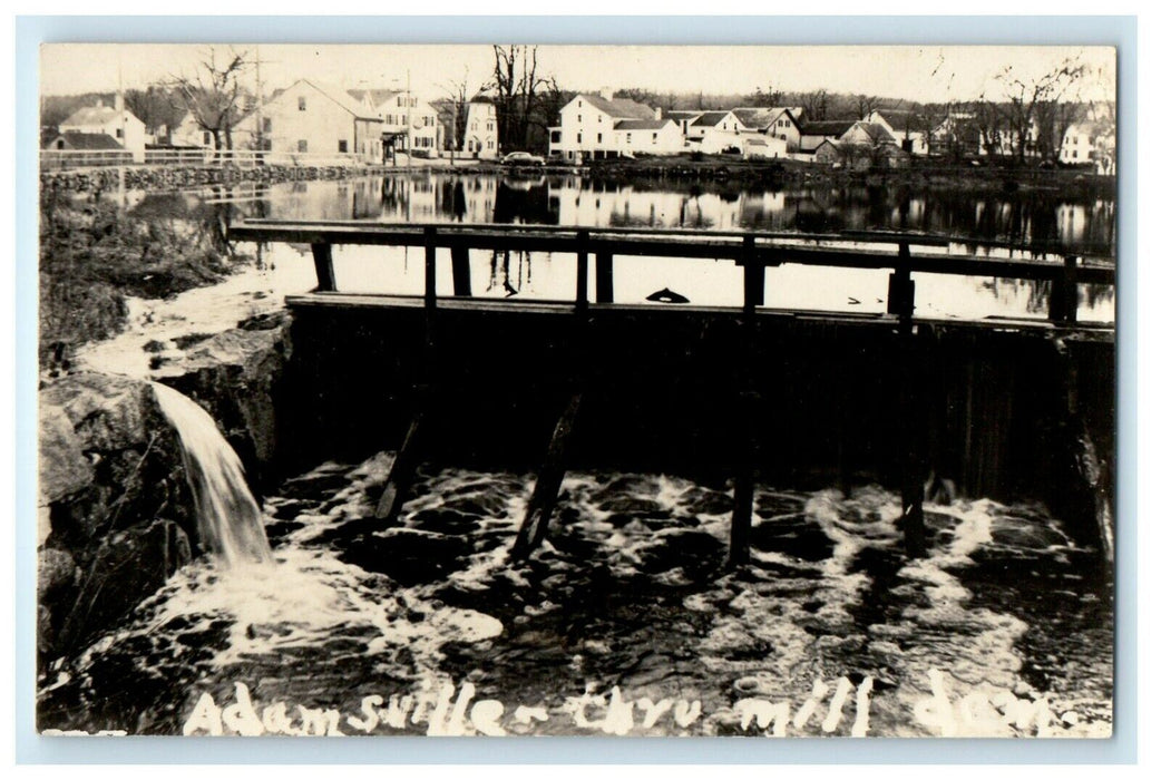 c1910's Mill And Dam Adamsville Rhode Island RI RPPC Photo Antique Postcard