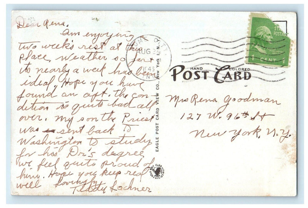 1946 Kneipp Springs View Rome City Indiana IN Posted Vintage Postcard