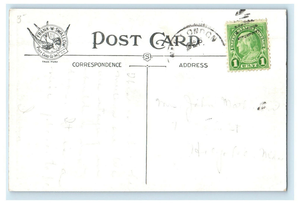 c1910 Colgate Hall, Colby Junior College New London New Hampshire NH Postcard