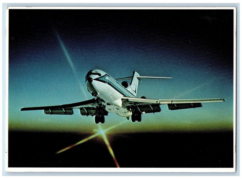 c1960's Republic Airlines 727 Airplane Landing at St Paul Int'l Airport Postcard