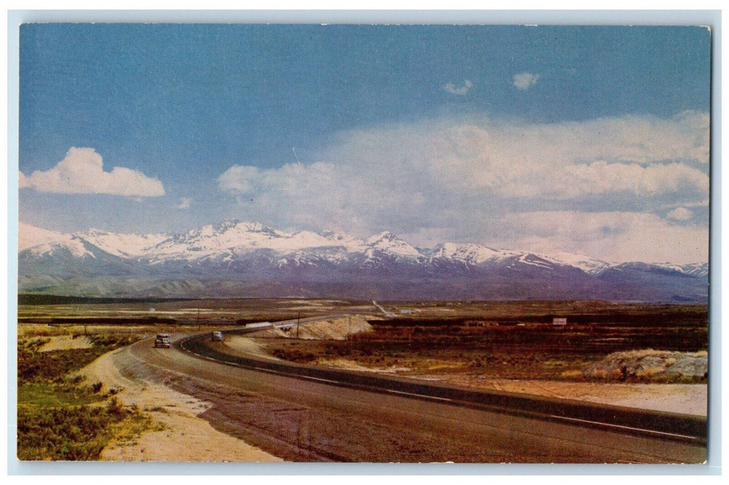 c1950's Ruby Mountains, US Highway 40 Nevada NV Kodachrome Vintage Postcard