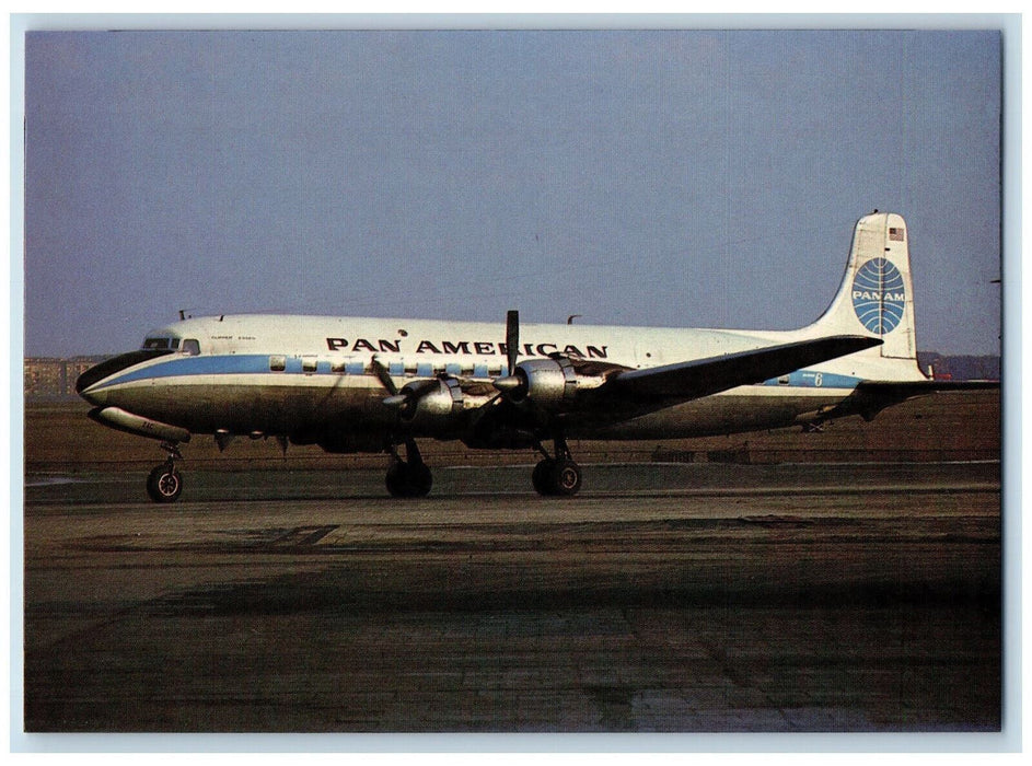 c1950's Pan American World Airways Douglas DC-6B N6524C Airplane Postcard