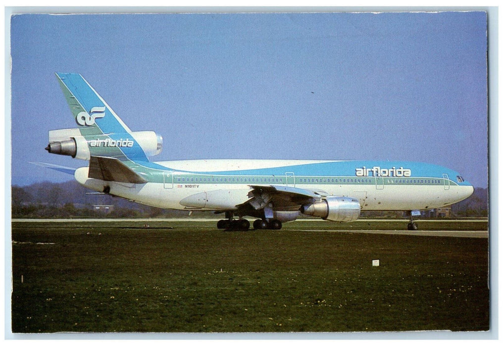 c1950's Transamerica Airlines by Air florida N101TV Airplane Postcard