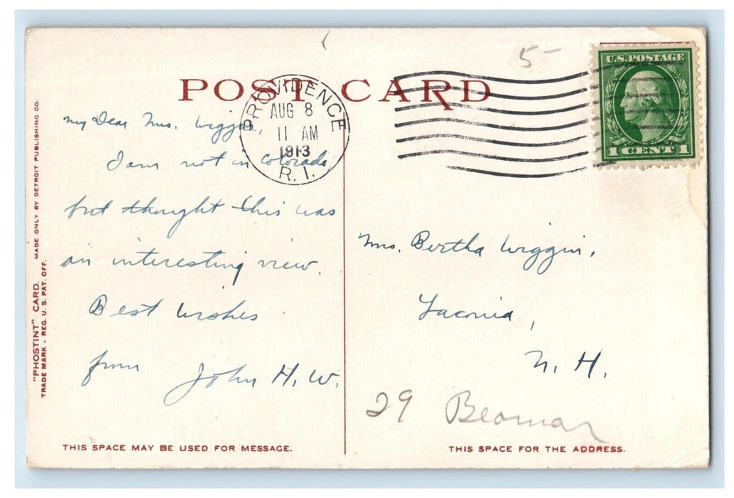 1913 Bird's Eye View Of Cripple Creek Colorado CO Posted Antique Postcard