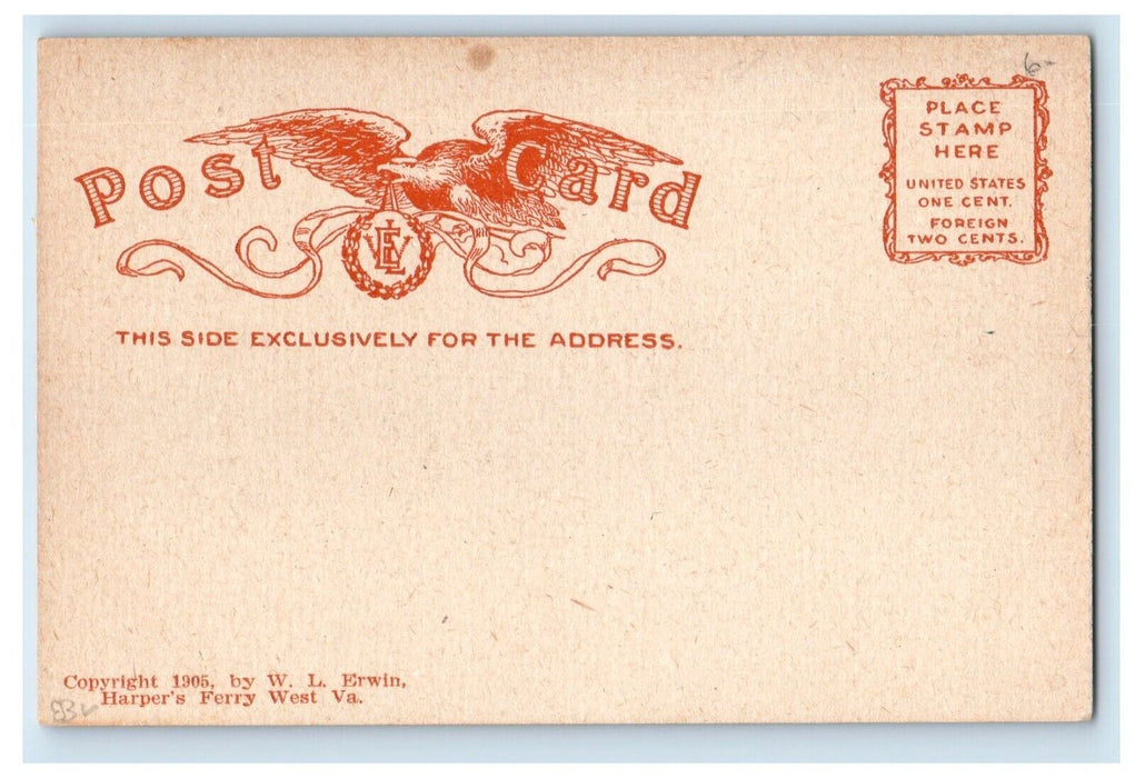 c1905 Looking Across The Potomac From The Cliffs Of Maryland Heights Postcard
