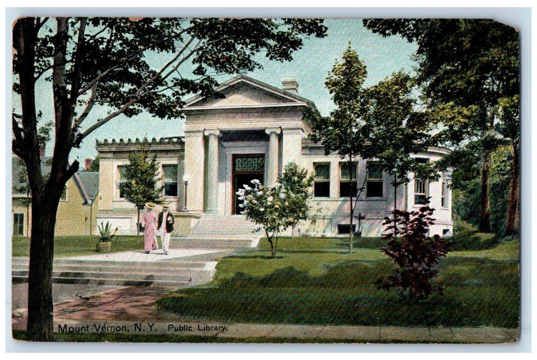 c1910's Public Library Mount Vernon New York NY Unposted Antique Postcard