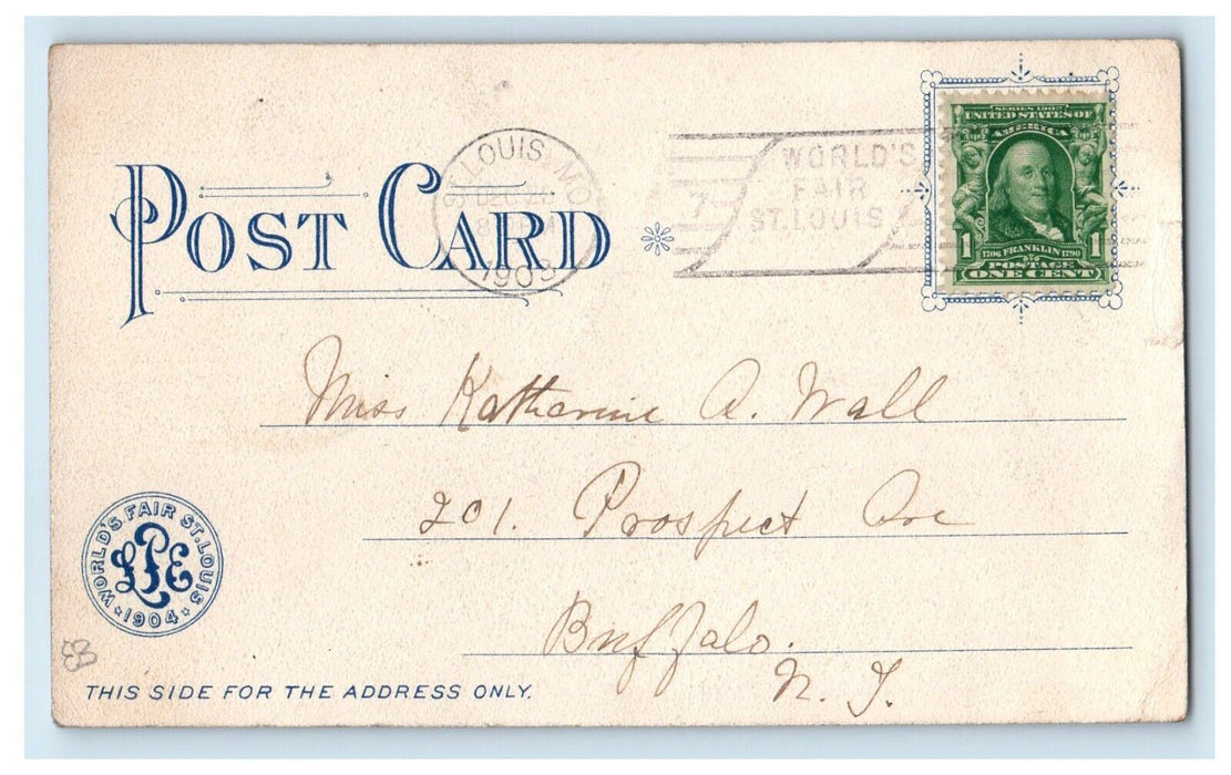 1903 Educational And Social Economy Building St. Louis Worlds Fair Postcard