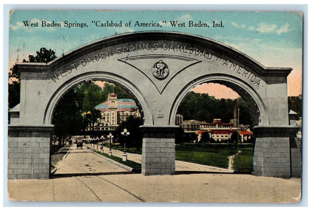 c1910 West Baden Springs "Carlsbad of America" West Baden Indiana IN Postcard