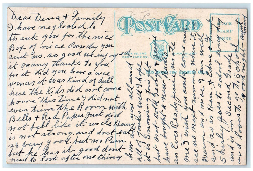 c1910 American Commercial and Savings Bank, Davenport Iowa IA Postcard
