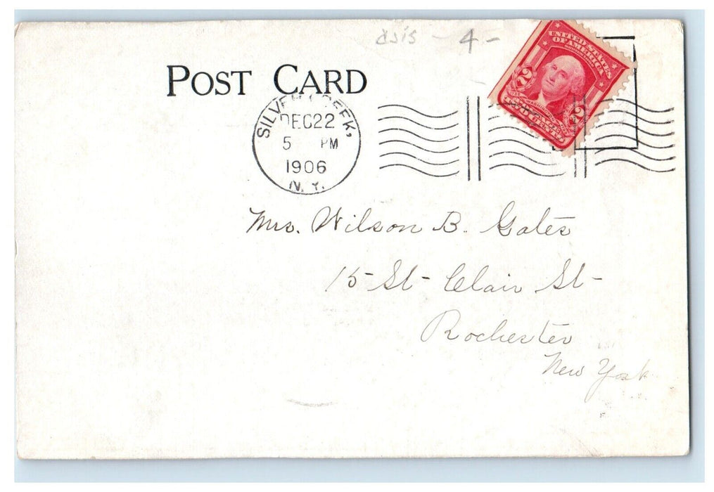 1906 High School Building Silver Creek New York NY Posted Antique Postcard