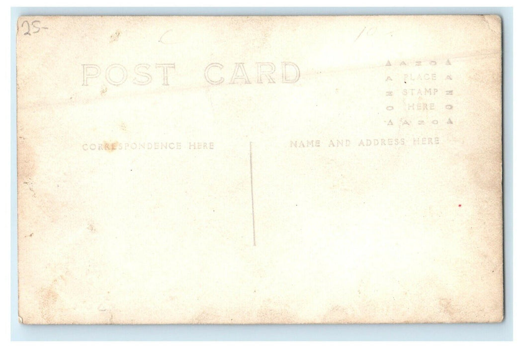 c1910's Boys Riding In Horse Carriage RPPC Photo Traction Steam Engine Postcard