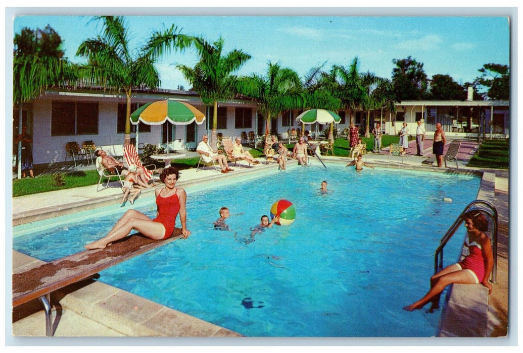 c1970s Southern Skies Garden Patio Motel St. Petersburg Florida FL Postcard