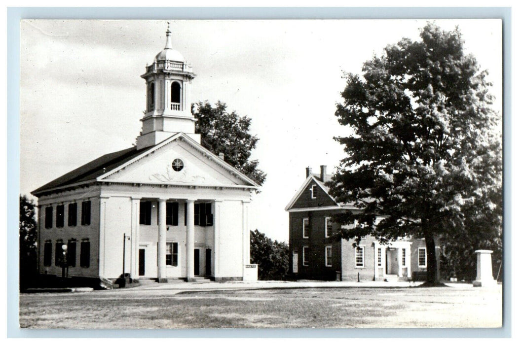 c1950's Street View Church Of Petersham Massachusetts MA RPPC Photo Postcard