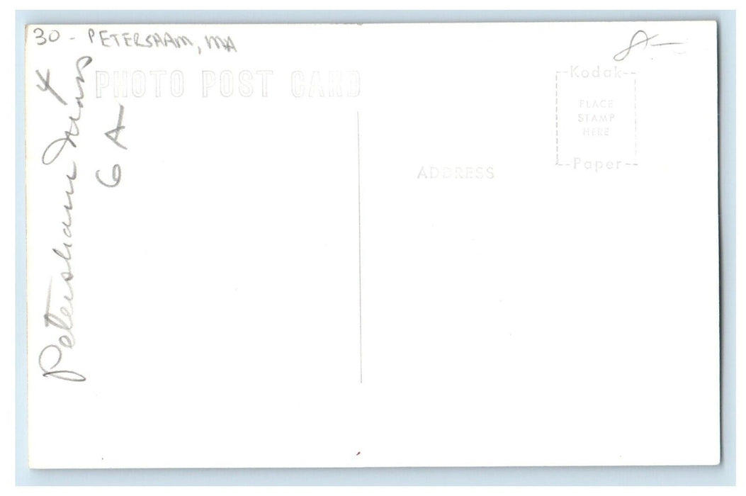 c1950's Church View Of Petersham Massachusetts MA RPPC Photo Vintage Postcard