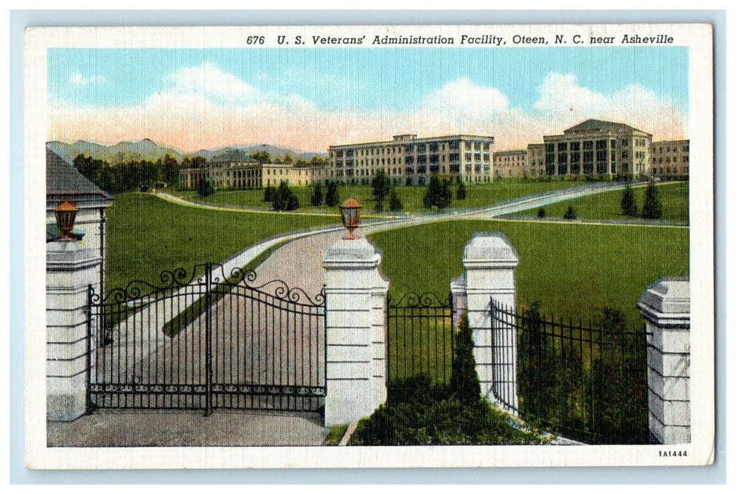 c1940s US Veterans Administration Facility Oteen North Carolina NC Postcard