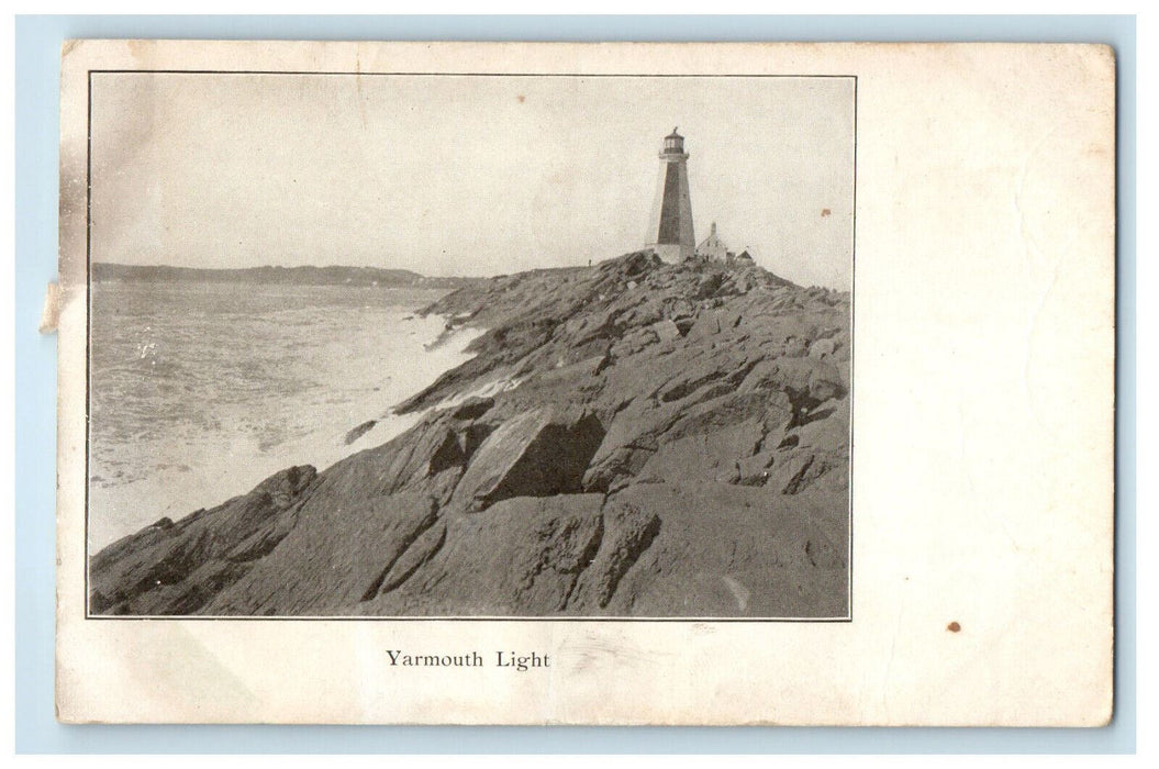 c1910 Yarmouth Light Nova Scotia Canada CA Antique Unposted Postcard