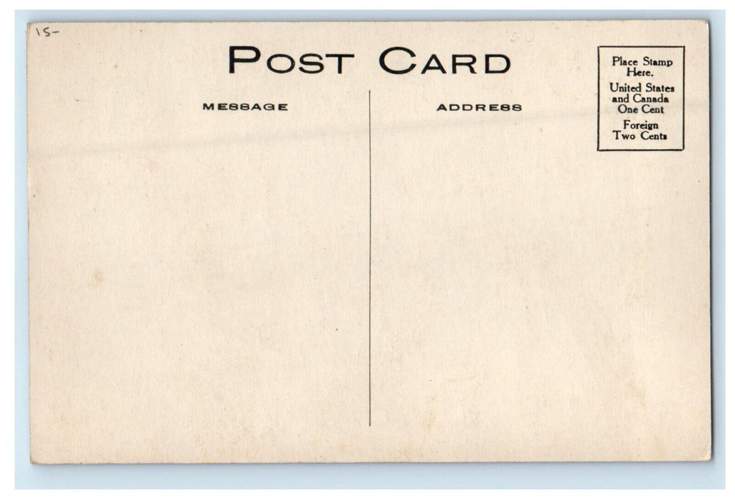 c1910's Loving Greetings Pretty Girl Curly Hair Studio Portrait Antique Postcard